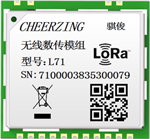 L71 小尺寸/LCC封装/支持多种调制方式 LoRa无线通信模组