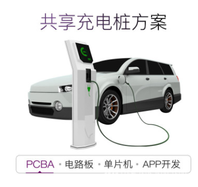 壁挂式单枪共享充电桩方案7kw液晶屏刷卡扫码交直流充电桩控制板