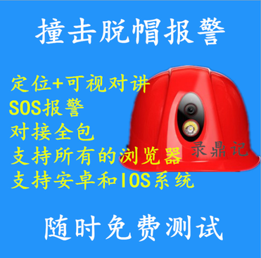 智能安全帽，视频对讲定位+脱帽报警撞击报警